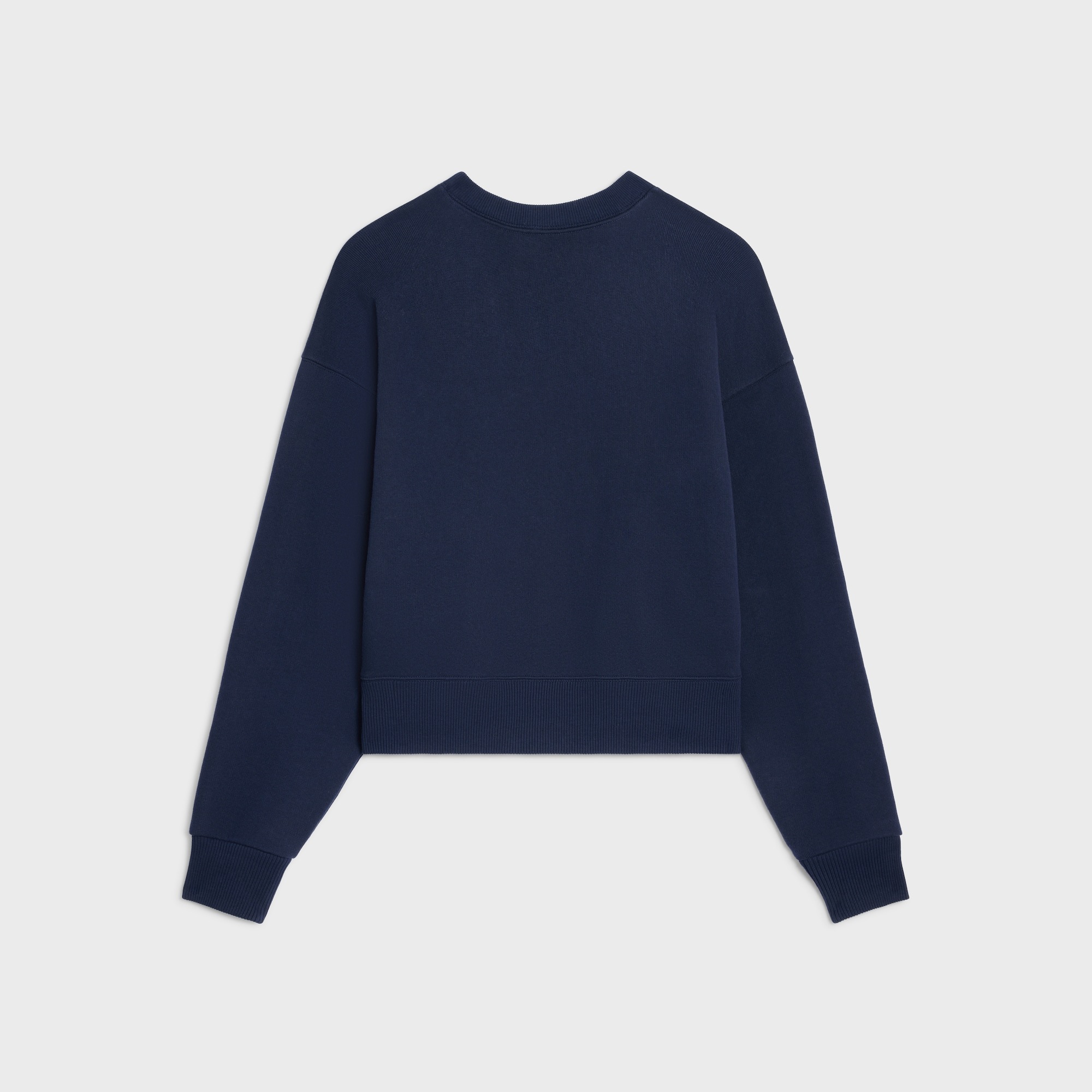 Celine Loose Sweatshirt In Cotton Fleece In Blue
