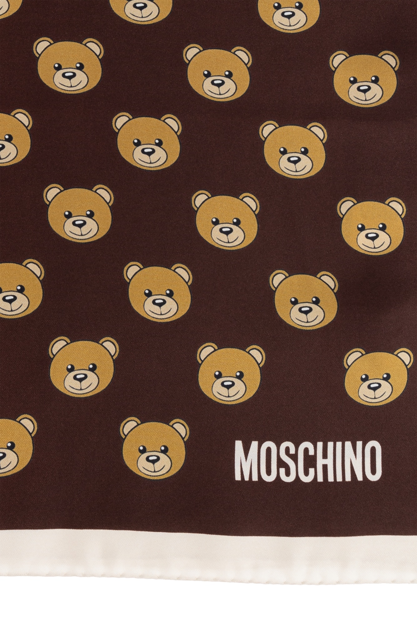 Moschino Pattern Scarf In Brown