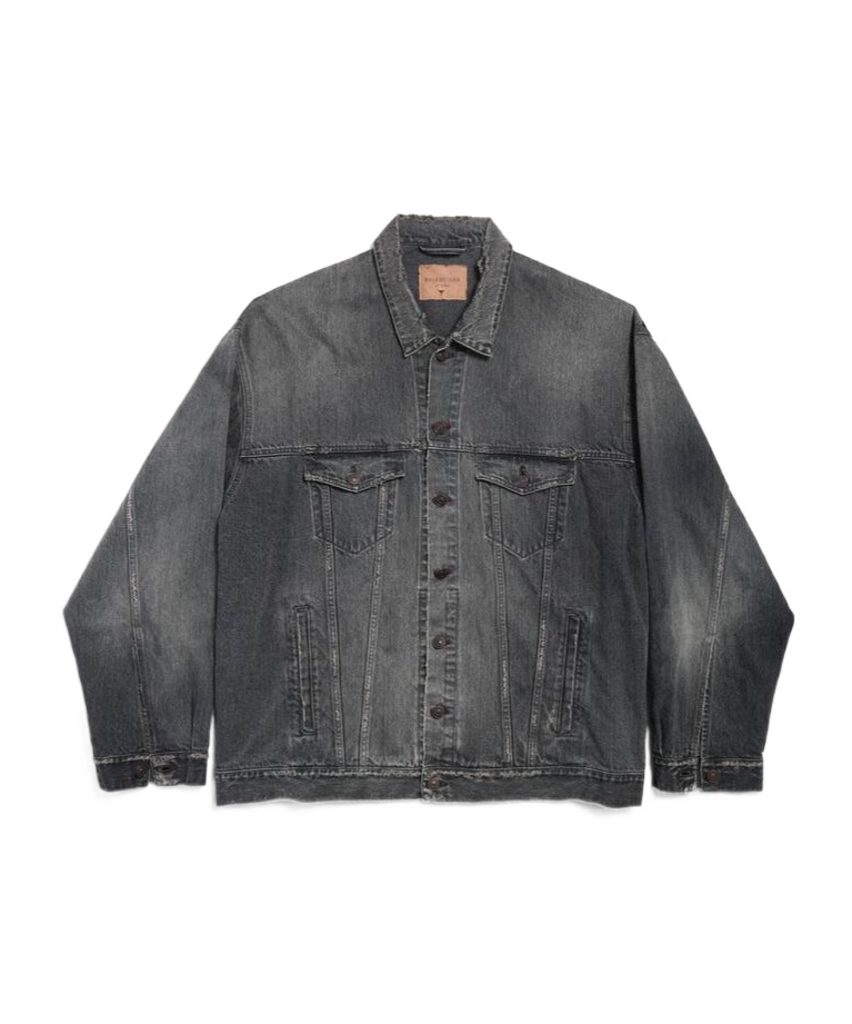 Balenciaga Denim Jacket With Used Effect