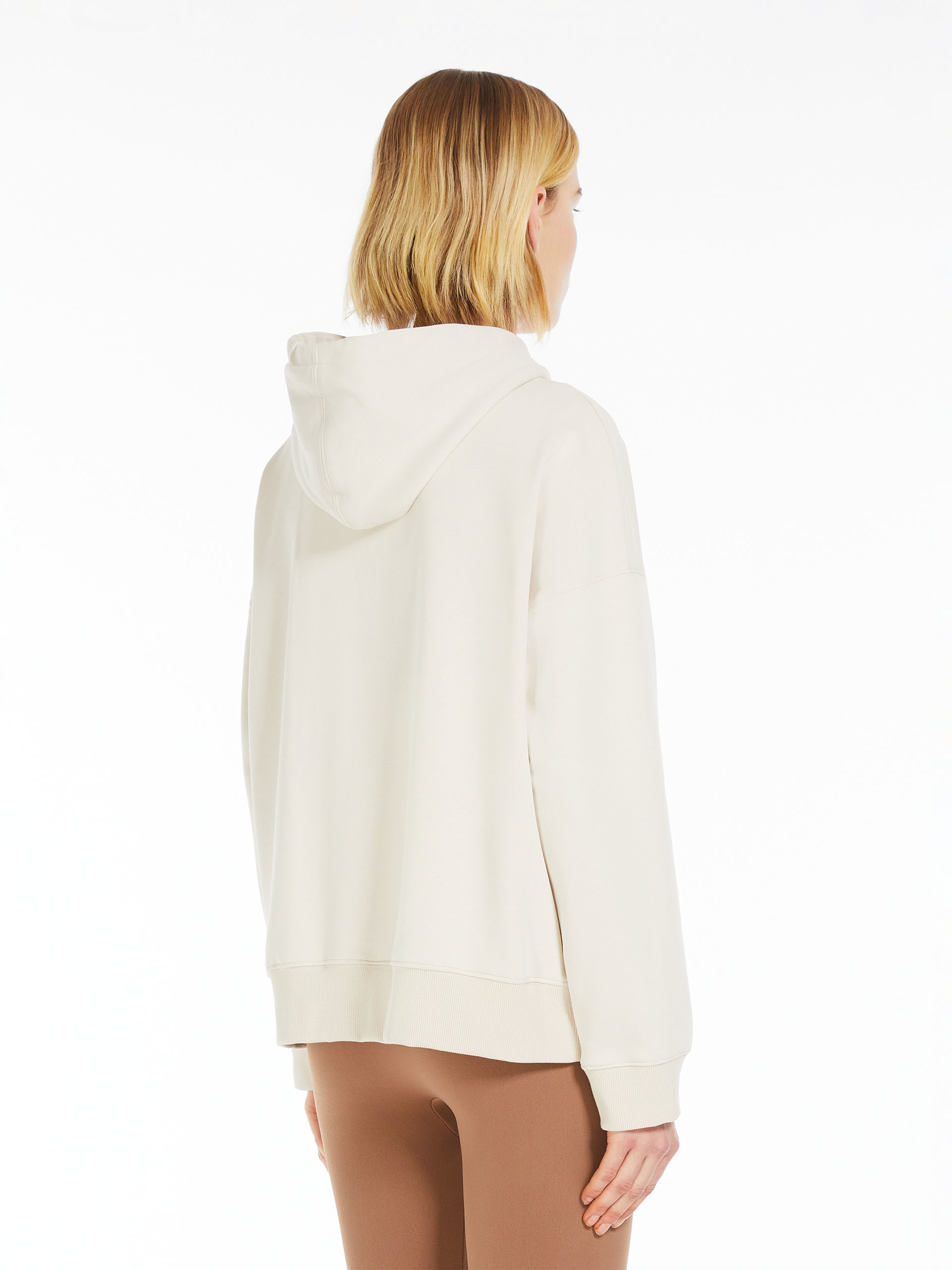 Max Mara Pull Rope Hooded Sweater In Neutral
