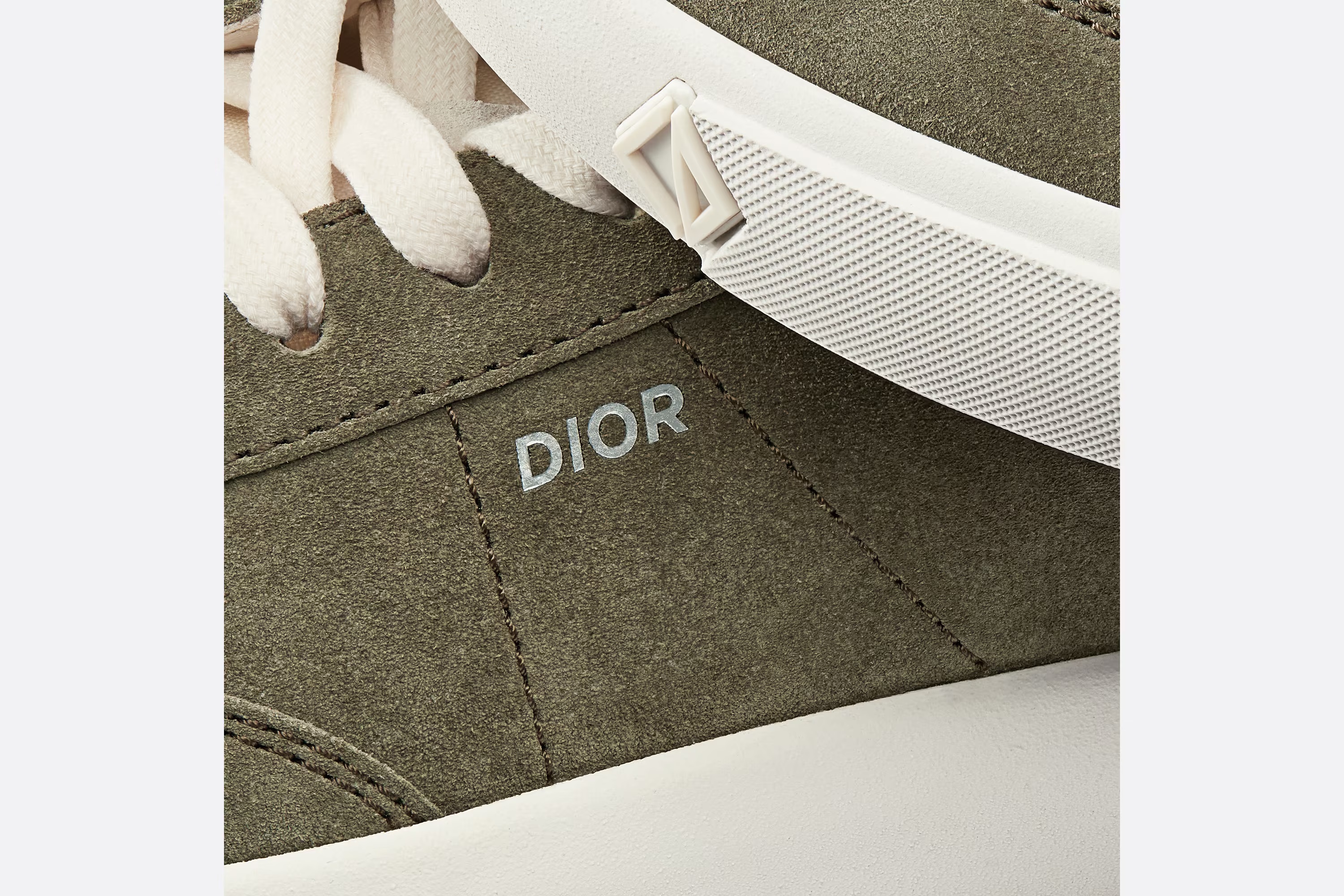 Dior B101 Sneaker Khaki Nubuck Calfskin In Green