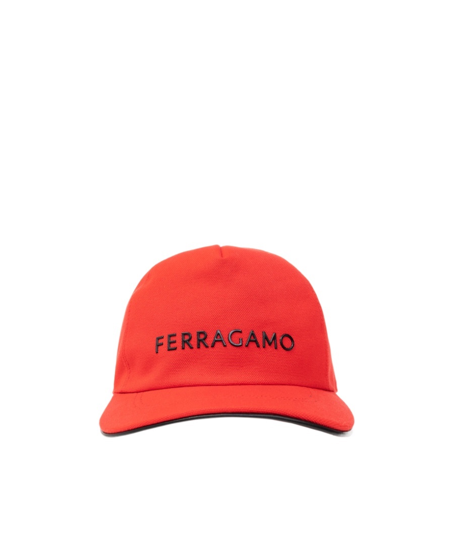Ferragamo Logo Baseball Cap In Orange