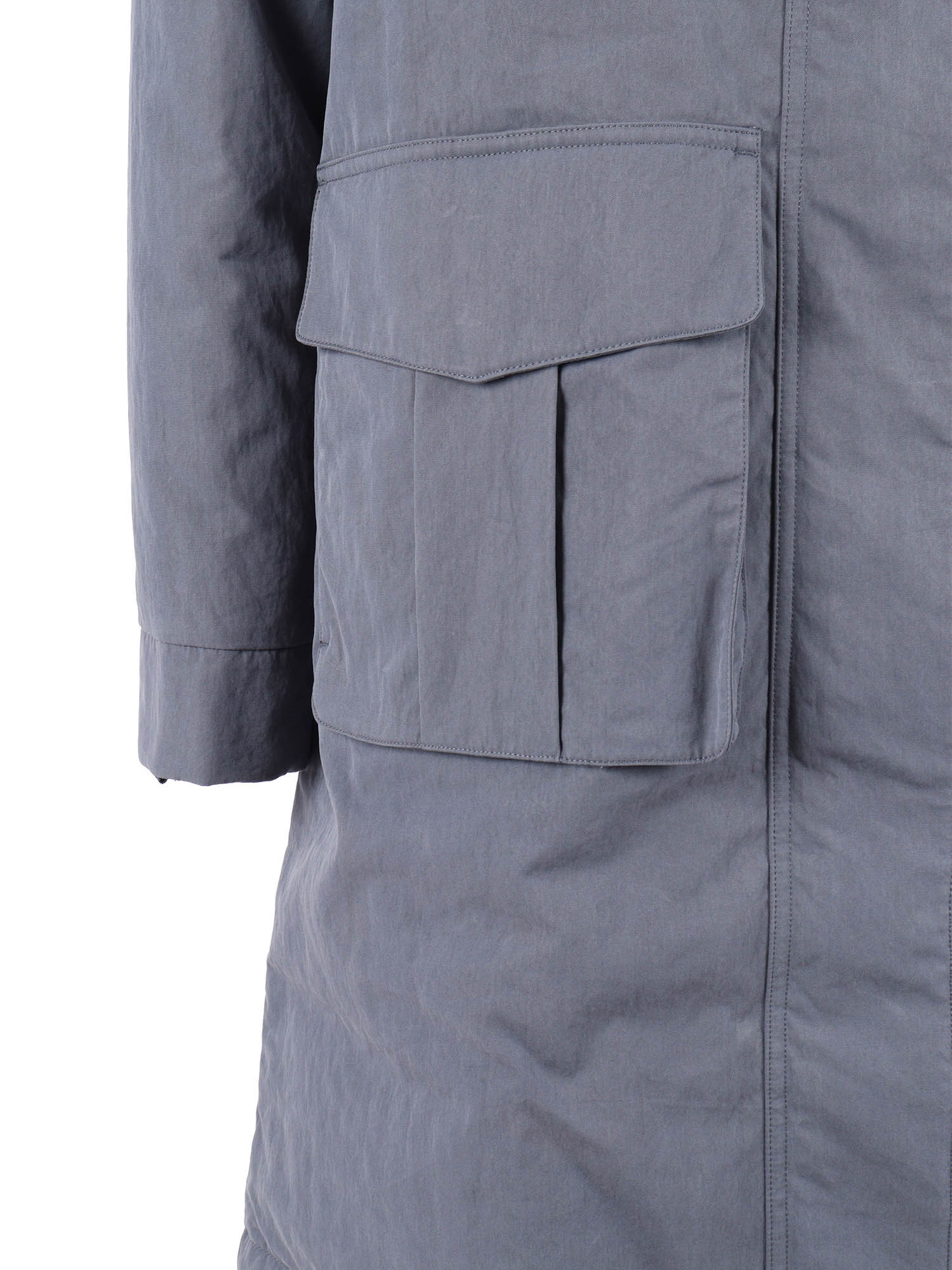 K-way Long Hooded Parka In Gray
