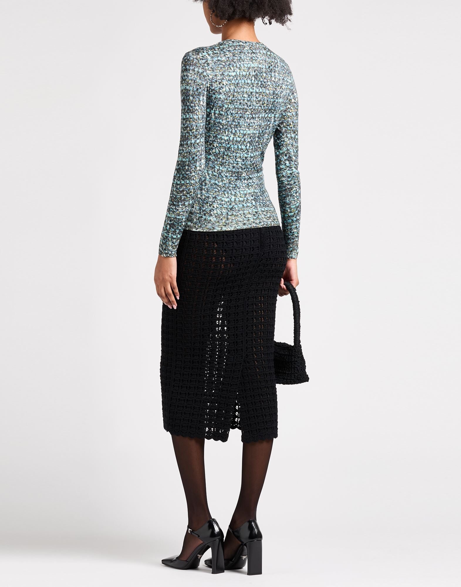 Dolce & Gabbana Solid Pencil Skirt In Black