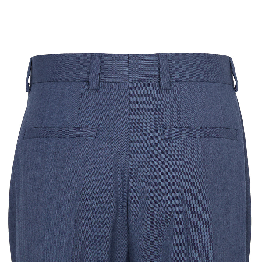 Hugo Boss Belt Loops Slacks In Blue