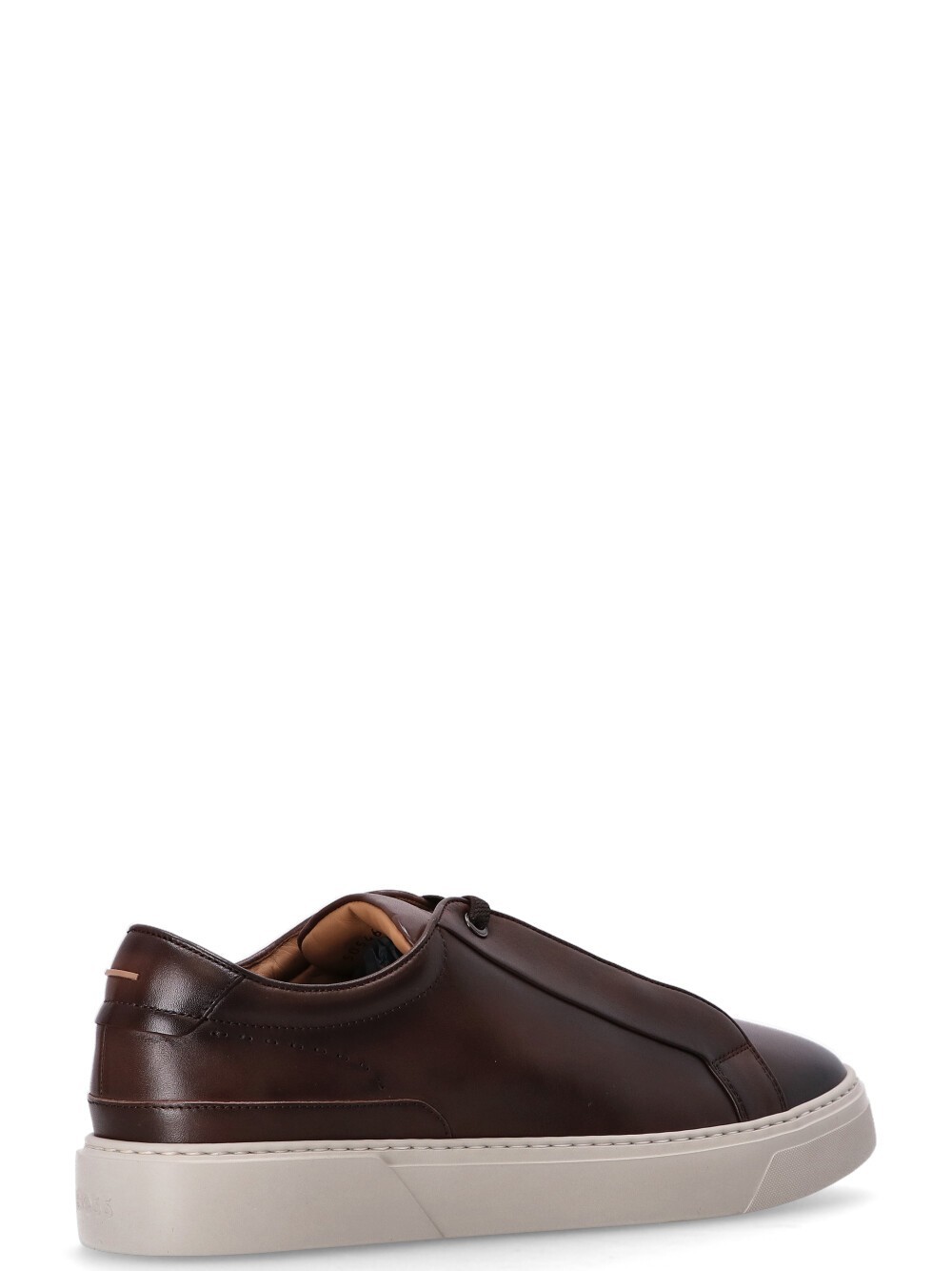 Hugo Boss Gary Leather Trainers With Suede Backtab