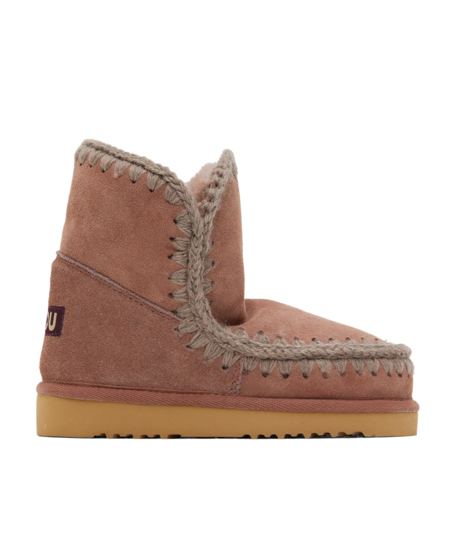 Mou Logo Boots In Burgundy