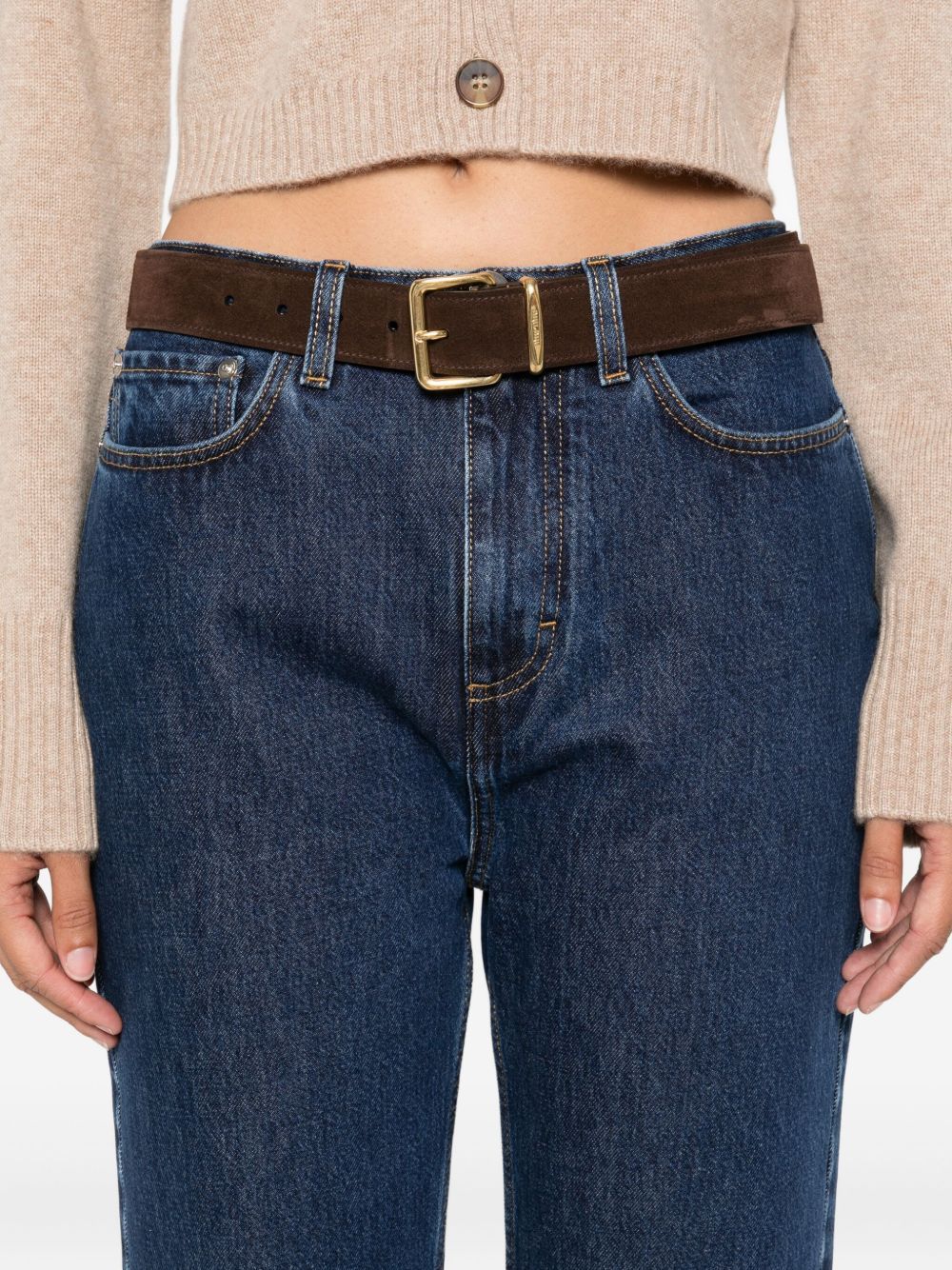 Loulou De Saison Multi-pocket Jeans In Blue