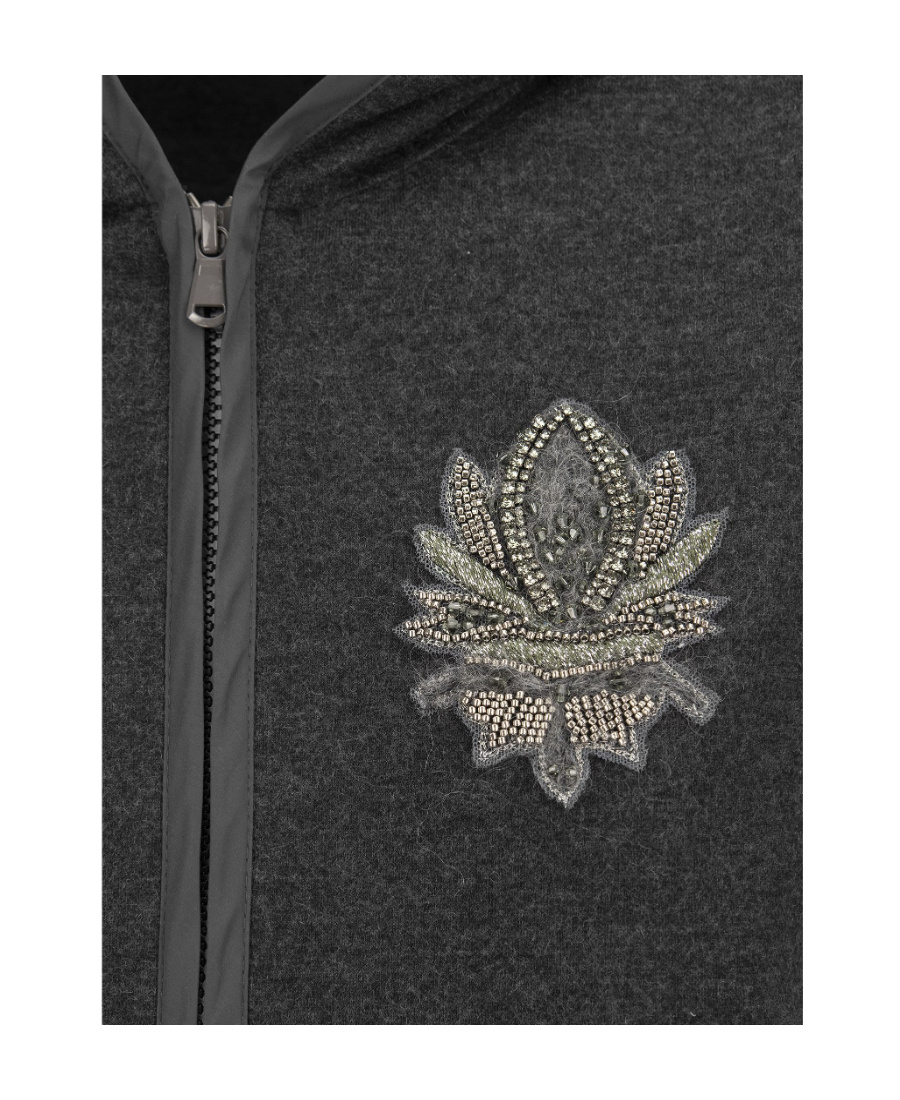 Brunello Cucinelli Crystal-embellished Hoodie In Black