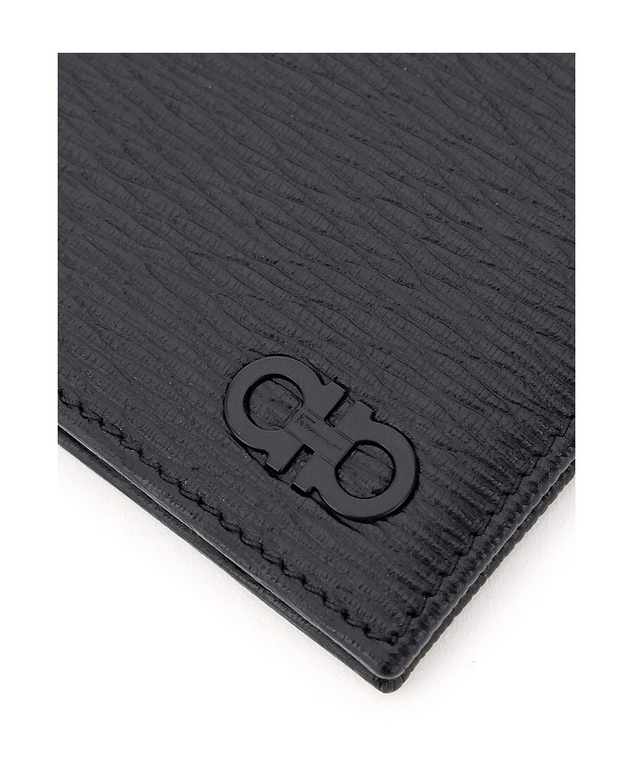 Shop Ferragamo Salvatore Gancini Wallet In Black