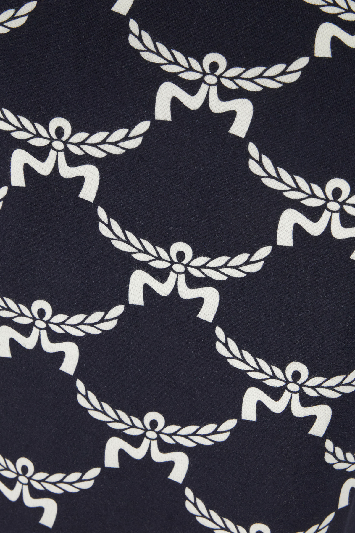 Mcm Cotton Crew Neck T-shirt With Geometric Pattern In Black