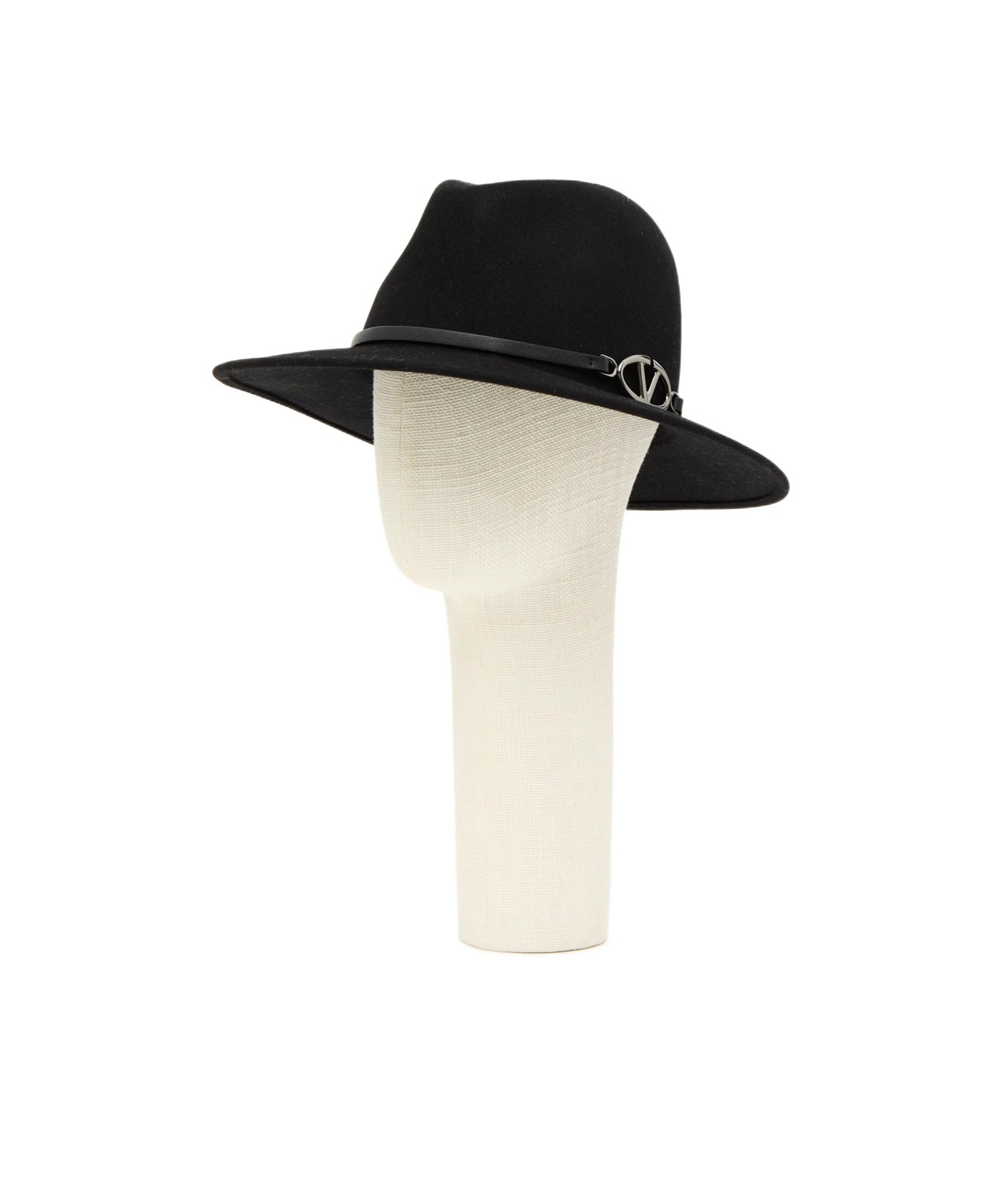 Valentino Vlogo Fedora Hat In Black