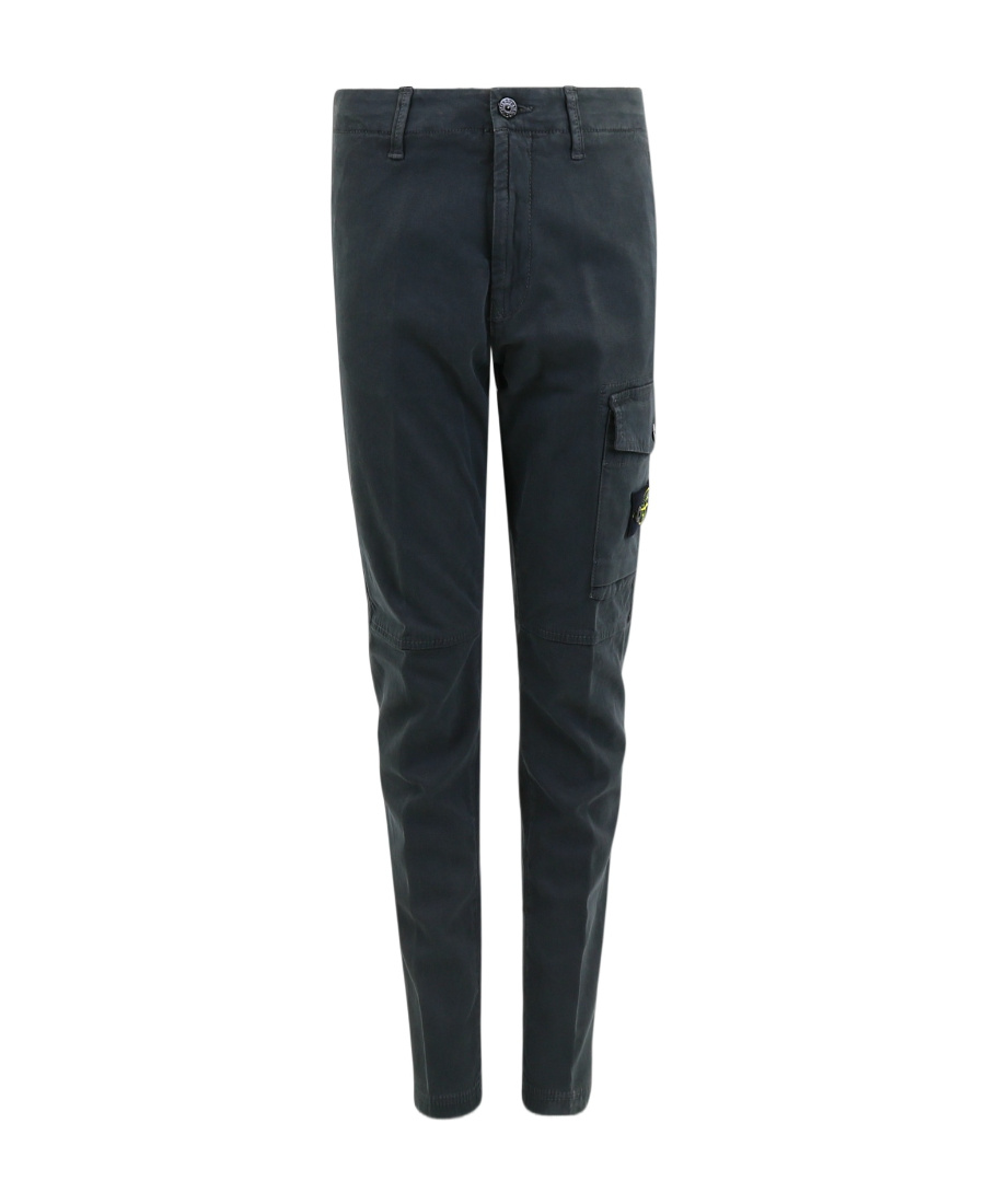 Stone Island Logo-patch Cargo Pants In Black