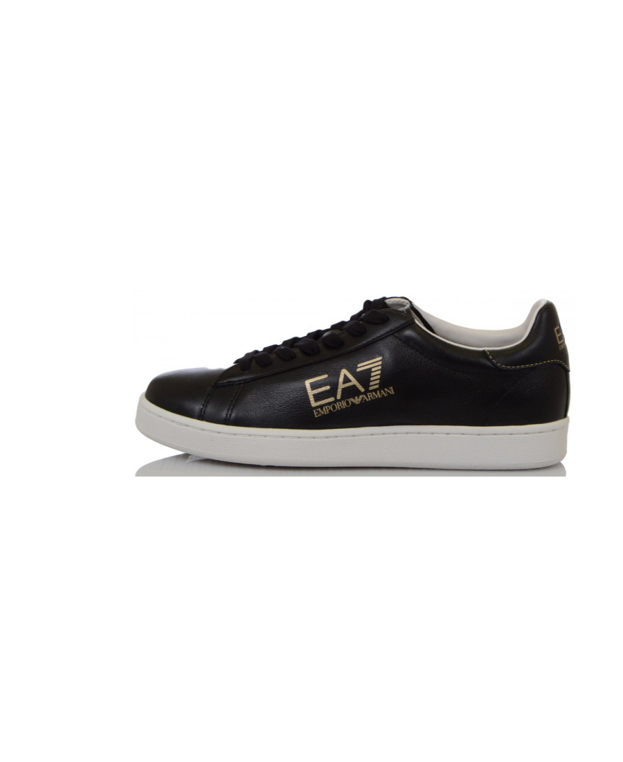 Ea7 Logo Printed Leisure Sports Shoes In Black