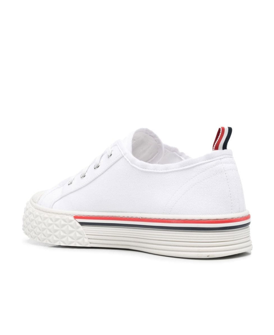 THOM BROWNE THOM BROWNE STRIPE TRIMMED LOW-TOP SNEAKERS