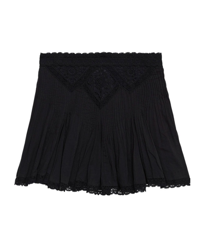 Isabel Marant Étoile Goldie Short Lace Skirt In Black