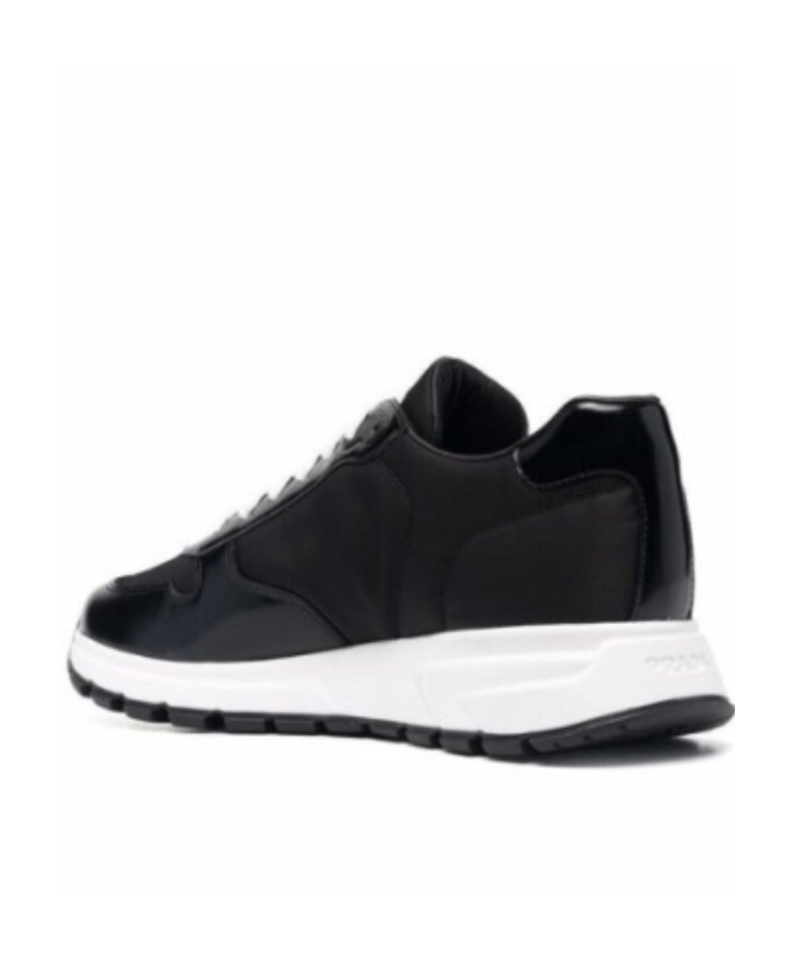 Shop Prada Prax01 Logo Casual Sneakers In Black