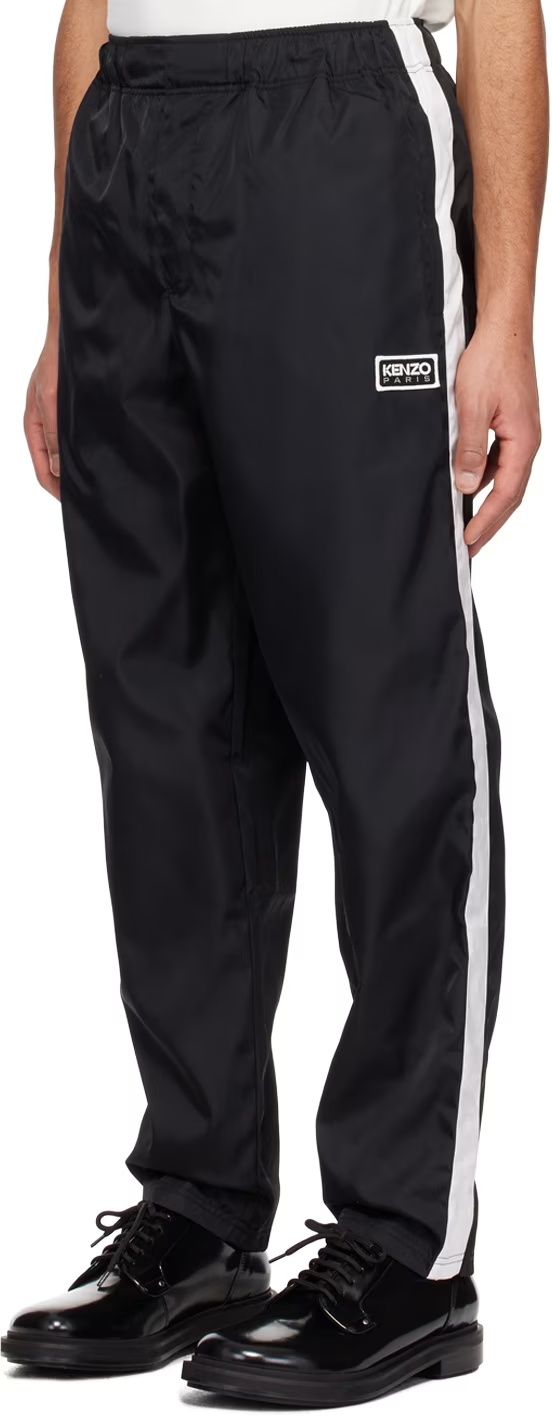 Kenzo Logo Patch Sweatpants In Black