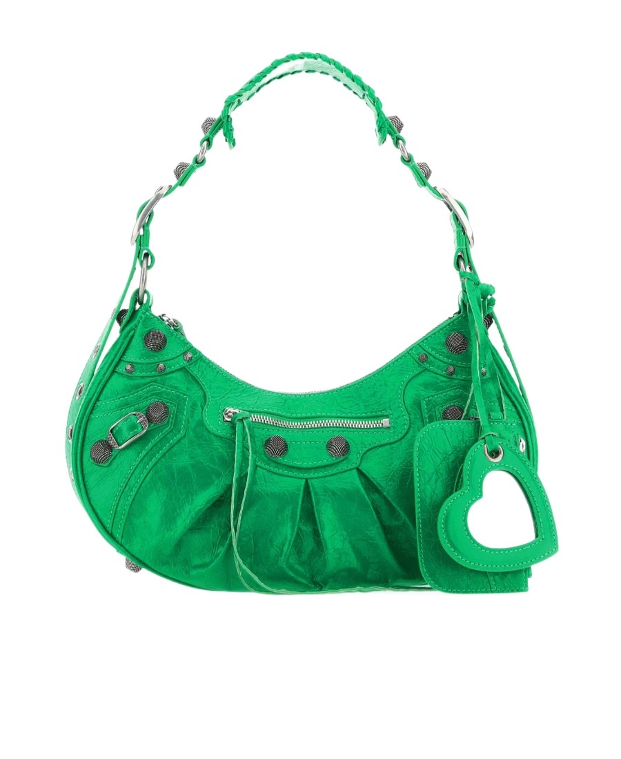 Shop Balenciaga Le Cagole S Shoulder Bag In Green
