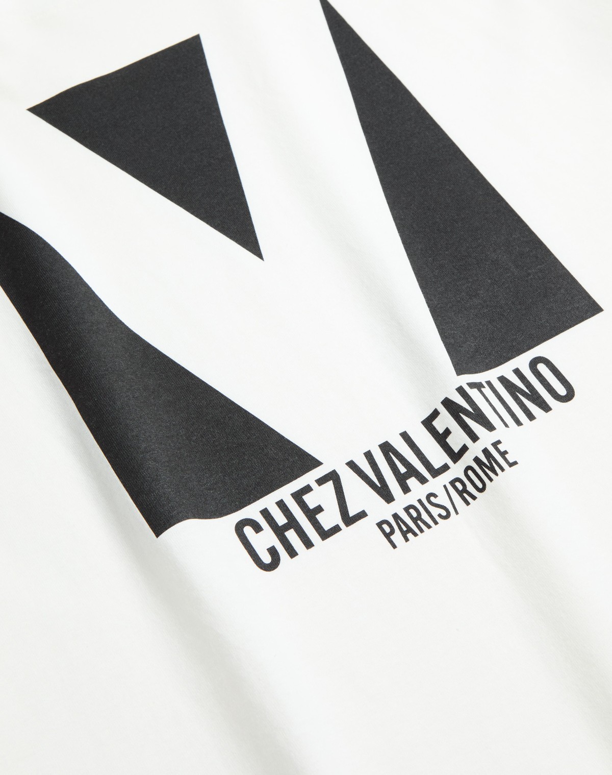 VALENTINO JERSEY COTTON T-SHIRT WITH CHEZ VALENTINO PRINT