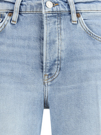 Re/done Mid-rise Wide-leg Jeans In Blue