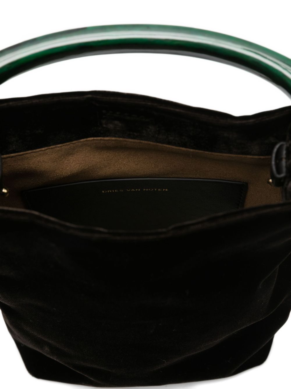 Dries Van Noten Top Handle Shoulder Bag In Black