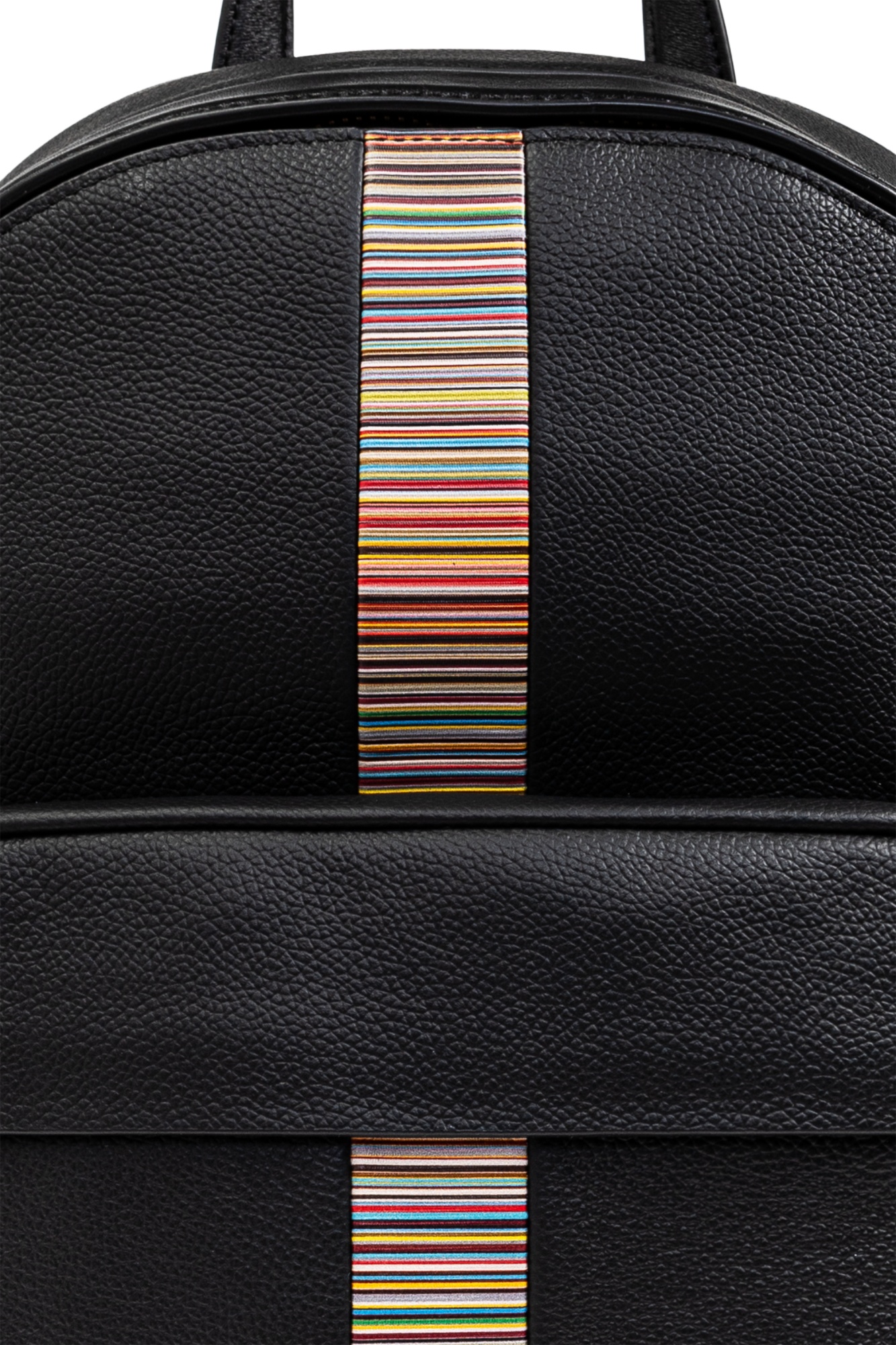 Paul Smith Backpack Striped Detail Adjustable Straps In Black