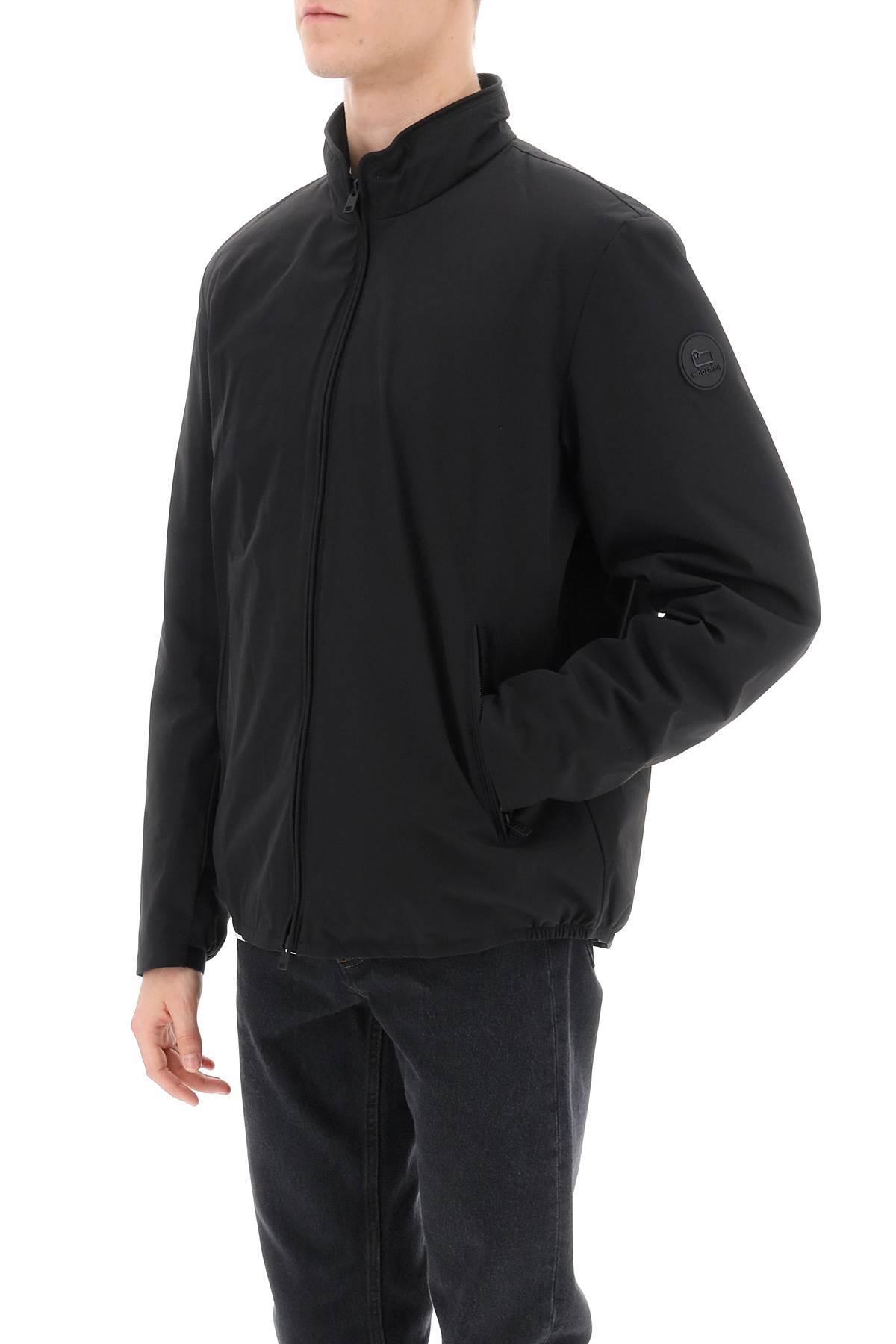 Woolrich Sailing Windbreaker Jacket In Black