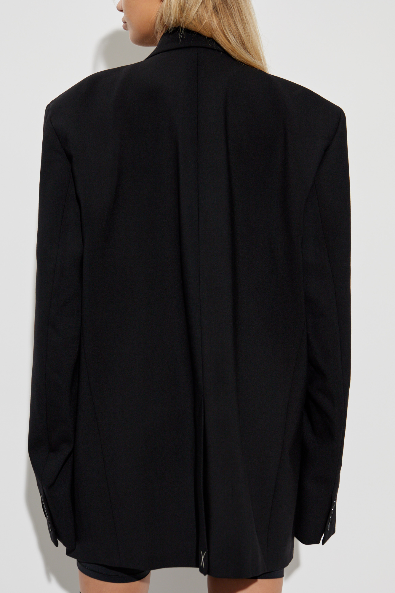 Vetements Long-sleeved Suit Coat In Black