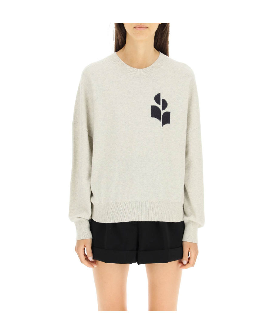 Isabel Marant Étoile Isabel Marant Etoile Marisans Sweater With Logo Intarsia In White