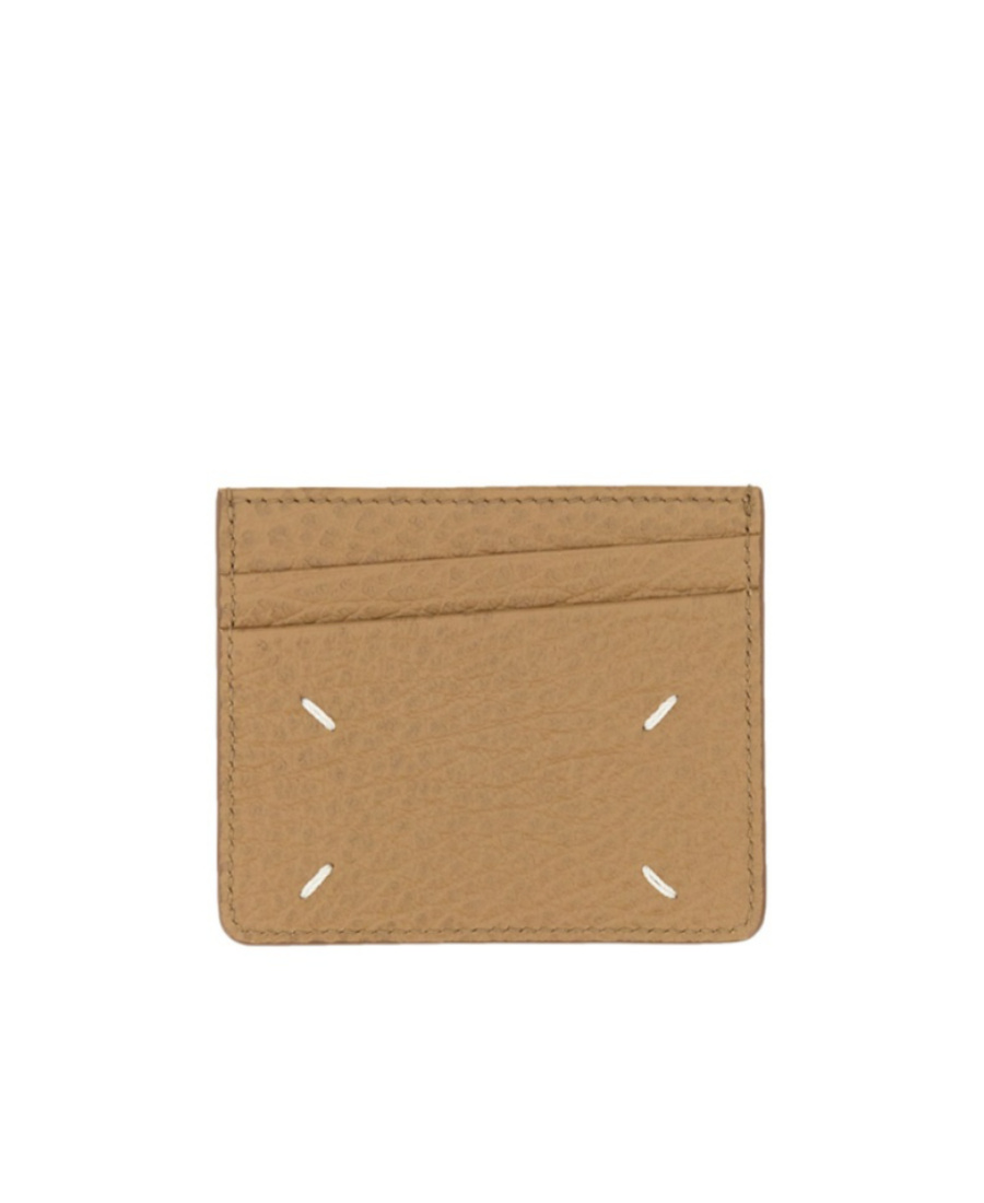 Maison Margiela Stitch-detail Cardholder In Green