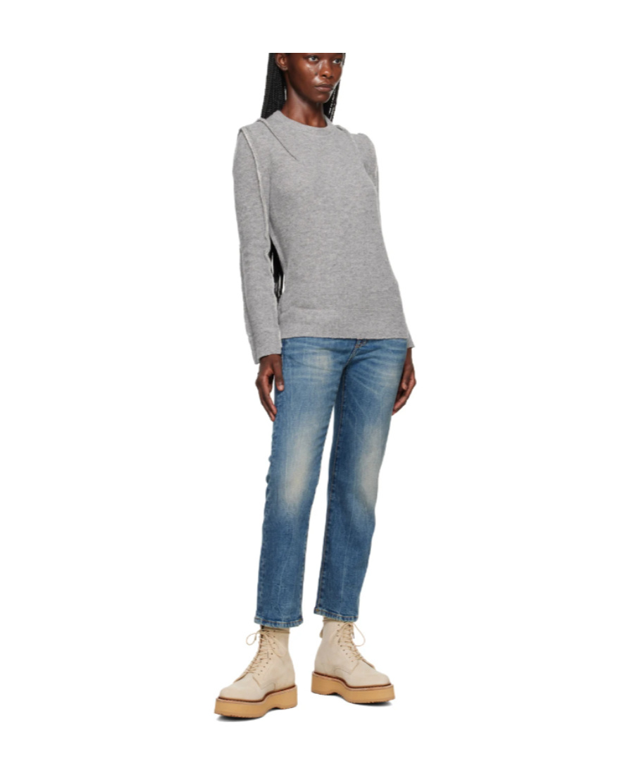 R13 Denim Trousers With Boy Logo In Blue