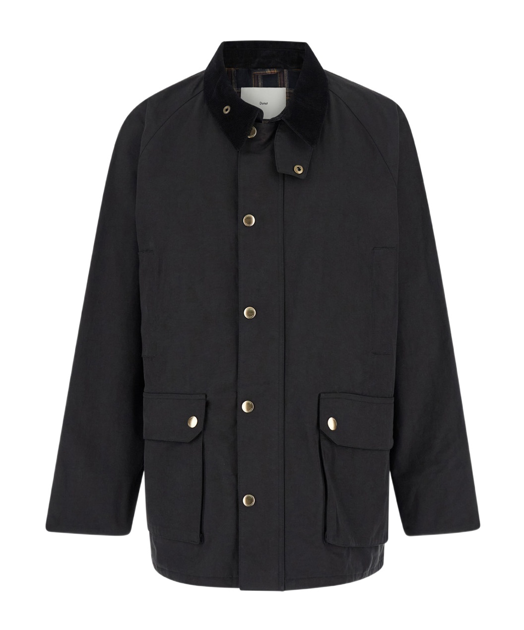 Dunst 'hunting' Black Jacket With Classic Collar And Adjustable Belt In Black