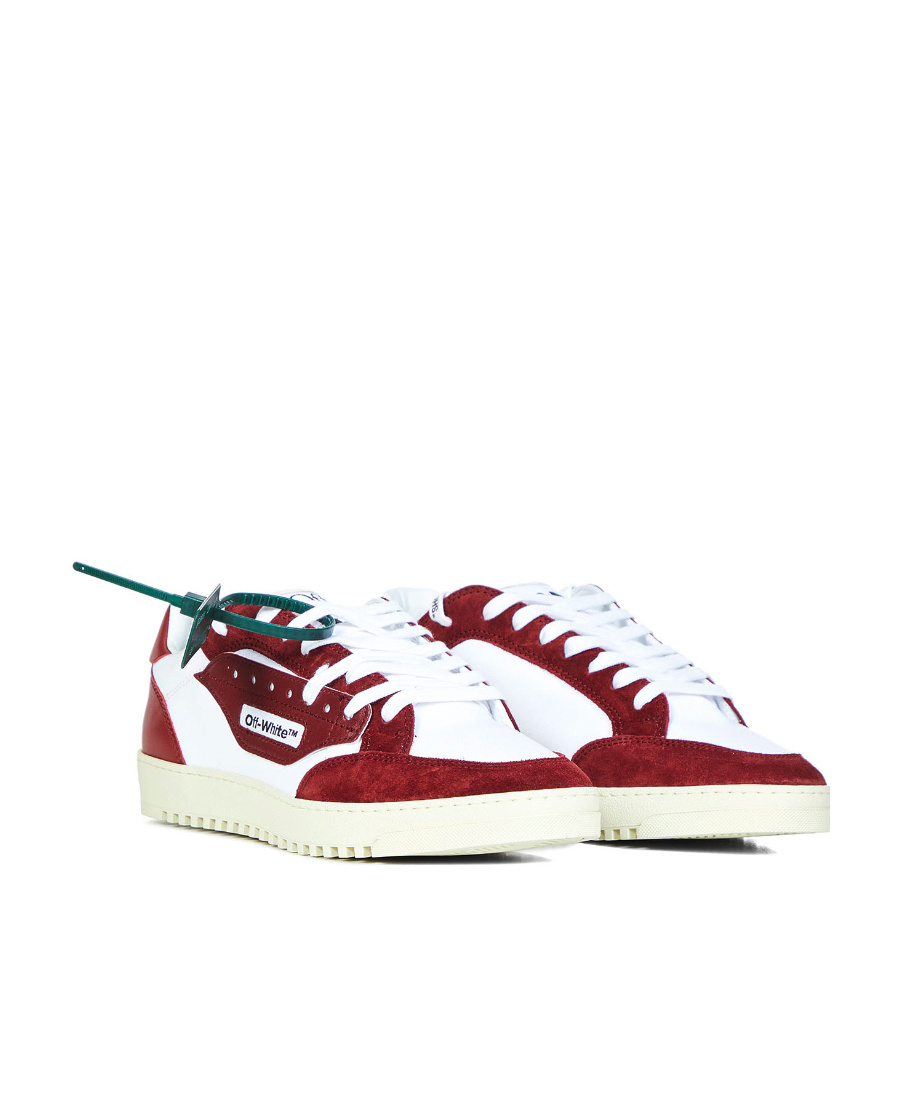OFF-WHITE PANELLED LOGO-PRINT LACE-UP SNEAKERS