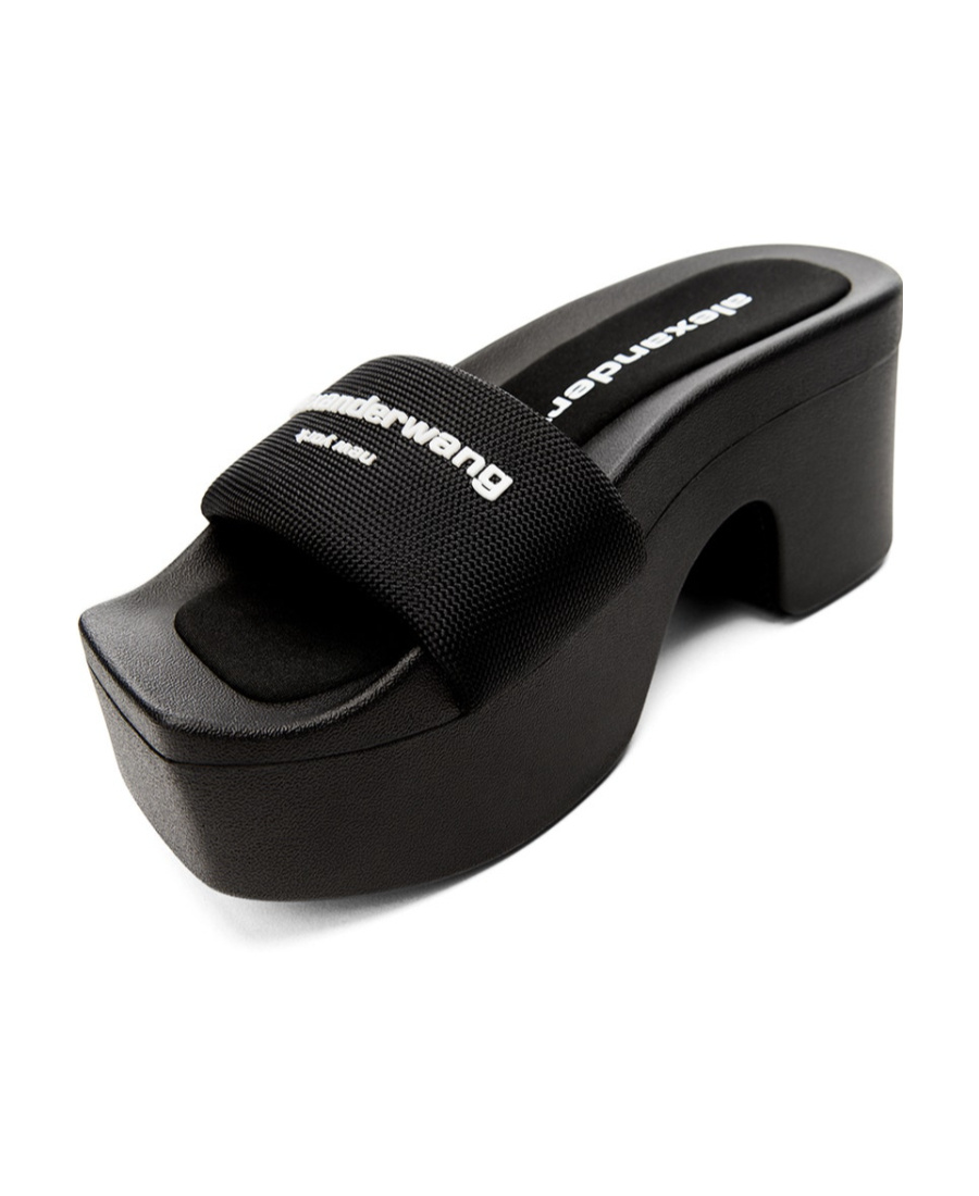 Alexander Wang Thick Sole Slippers In Black
