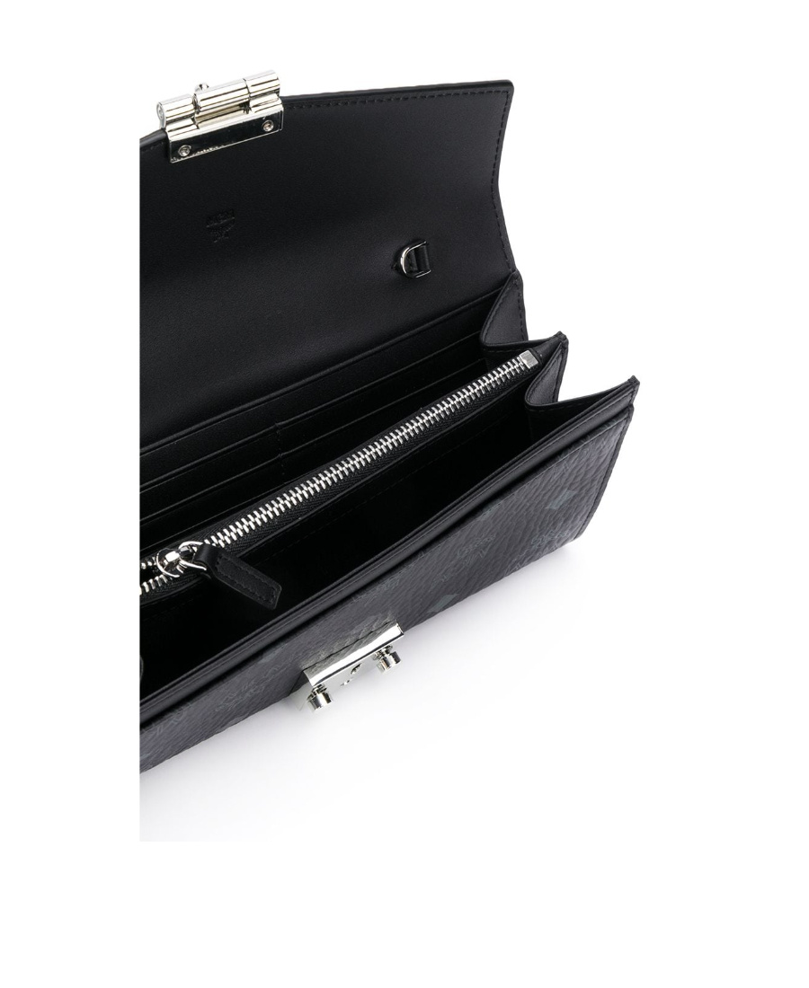 Mcm Printed Cross-body Bag In Black