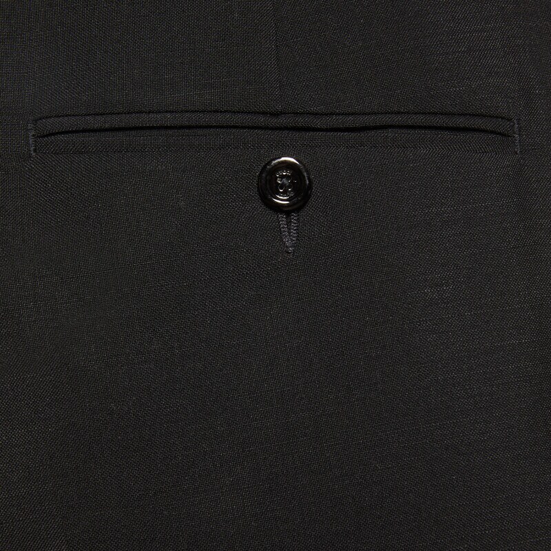 Gucci Logo-patch Tailored Trousers In Black