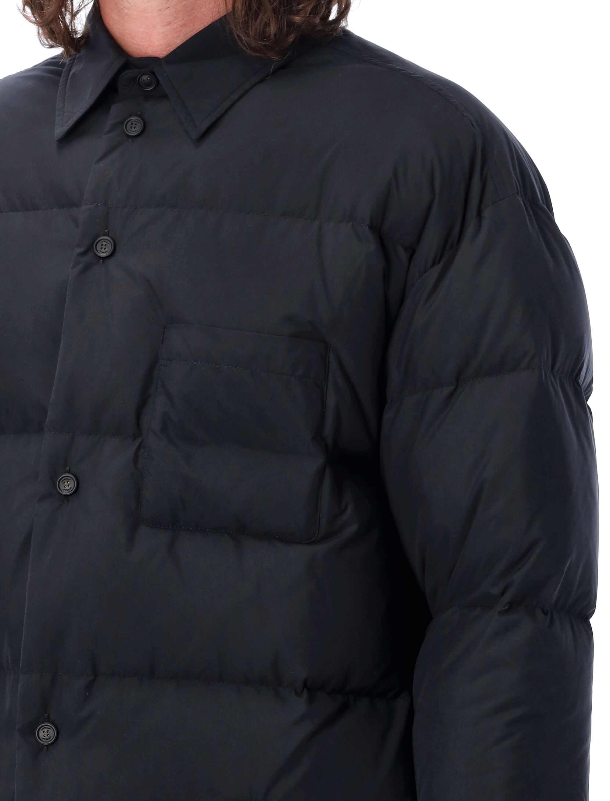 Off-white Off White Men Black Polyester Down Jacket In Black