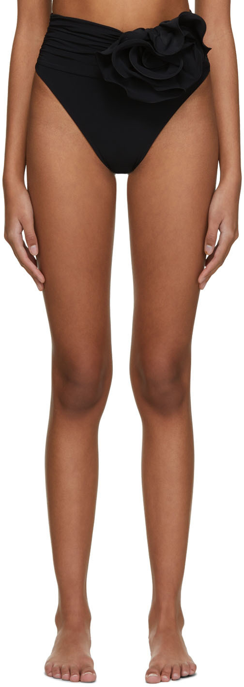 Magda Butrym Swimsuit High-waisted Floral Embellishment In Black