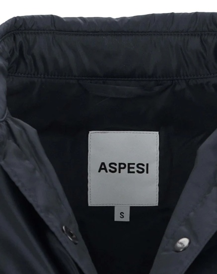 Aspesi Collared Jacket With Button Cuffs And Pockets In Black