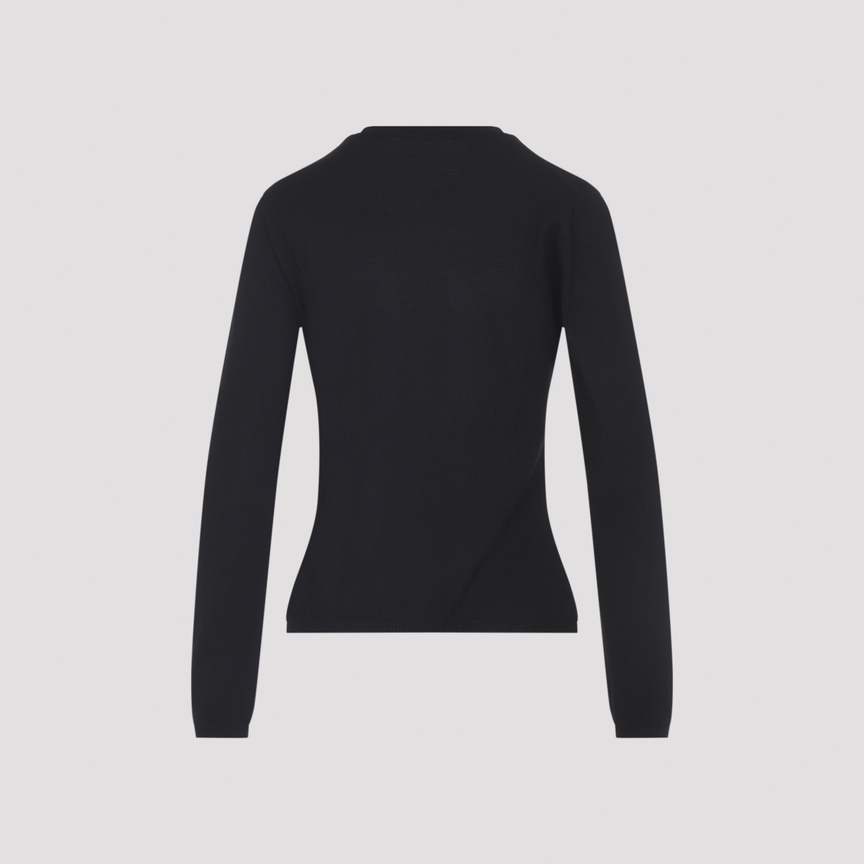 Max Mara Cashmere Crew Neck Slim Fit Sweater In Black