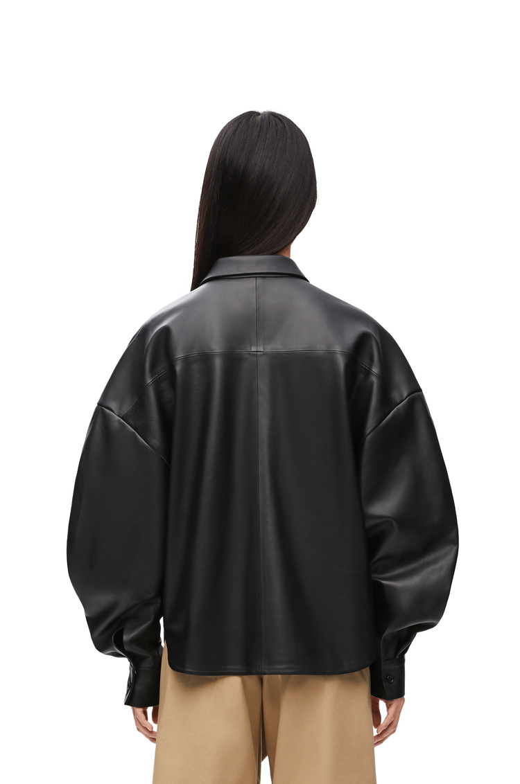 Shop Loewe Shirt In Nappa Lambskin In Black