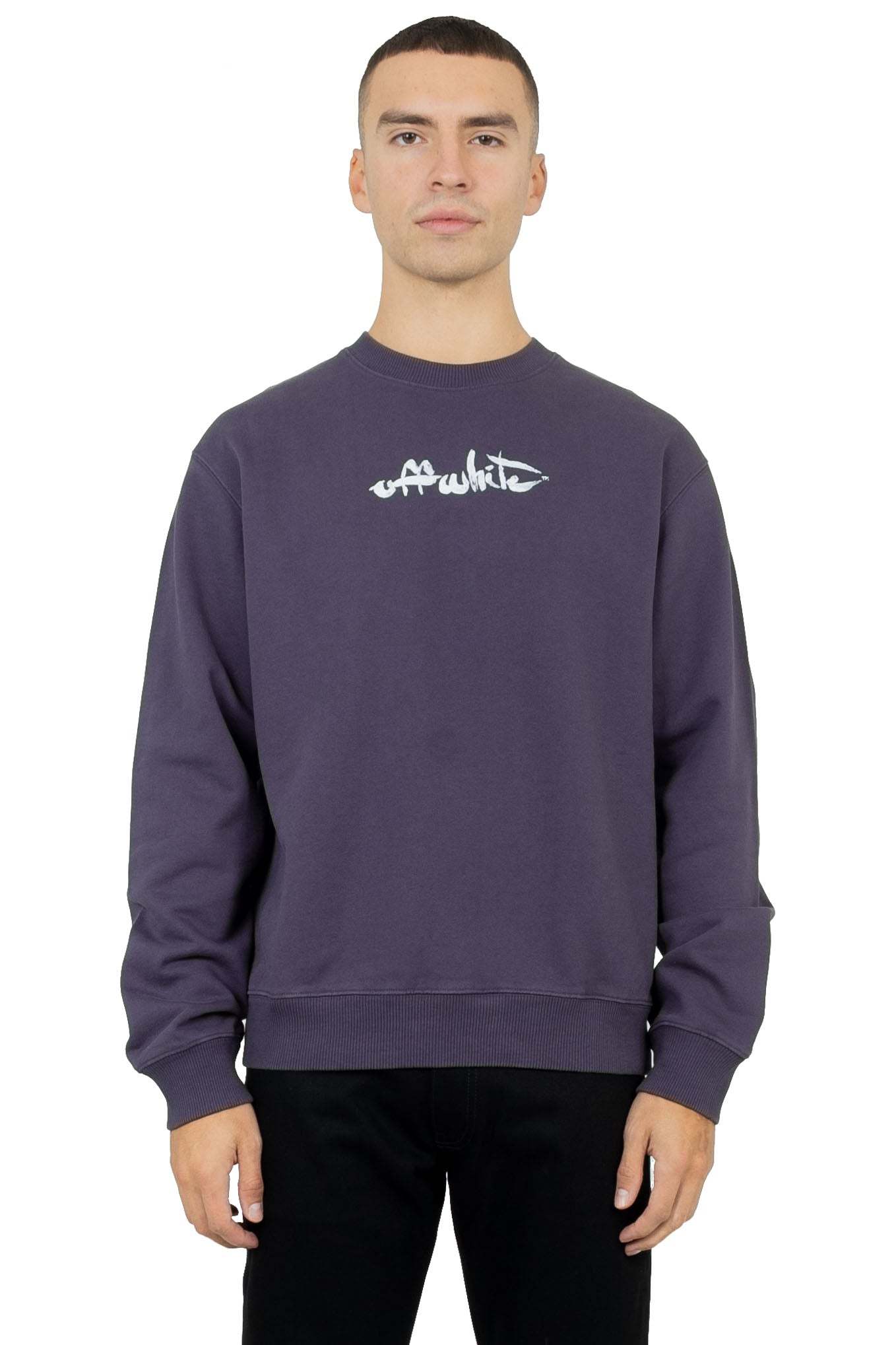Off-white Painted Arrows-print Sweatshirt In Black
