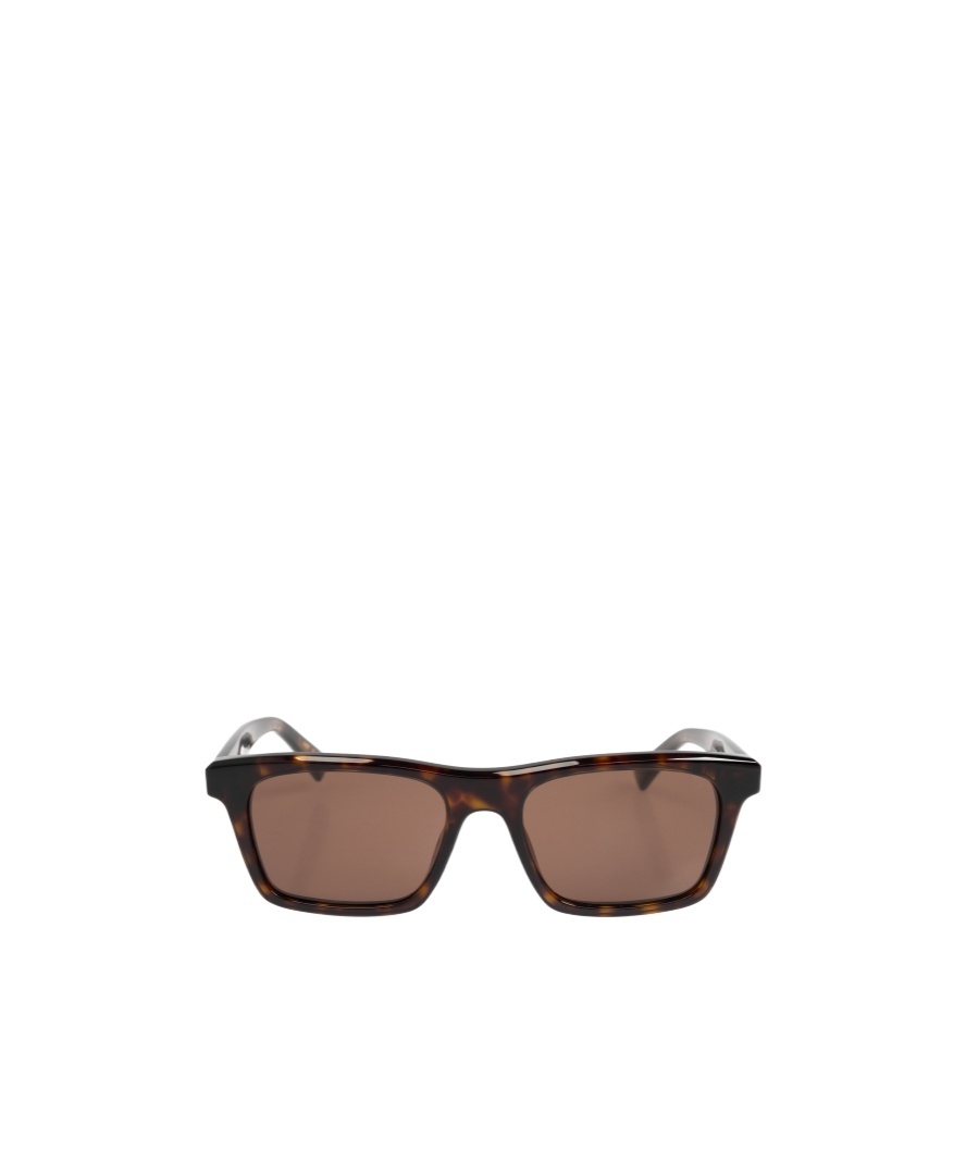 Alexander Mcqueen Logo-print Rectangle-frame Sunglasses In Brown
