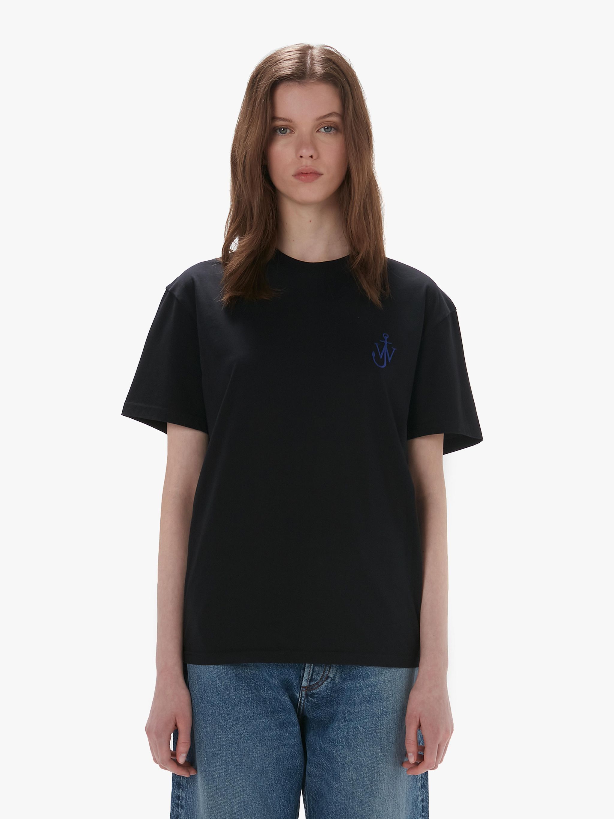Jw Anderson J.w. Anderson Women's Blue Cotton T-shirt In Black
