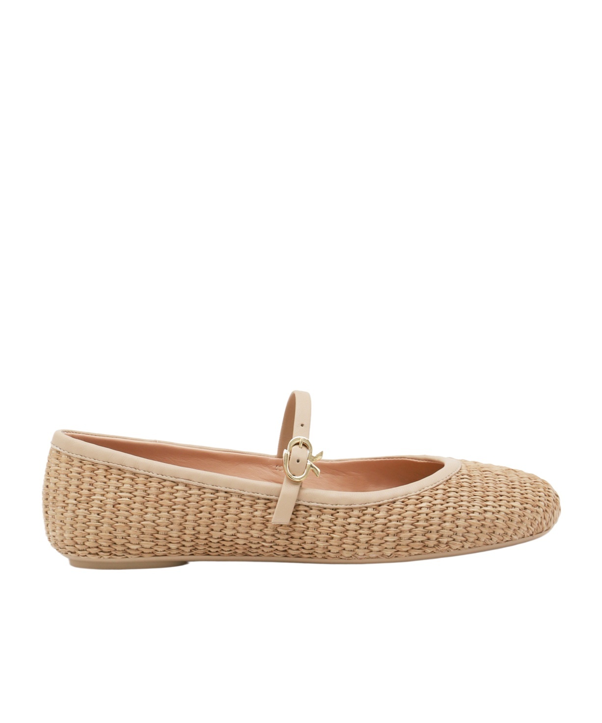 Shop Gianvito Rossi Carla Ballet Flats In Nude