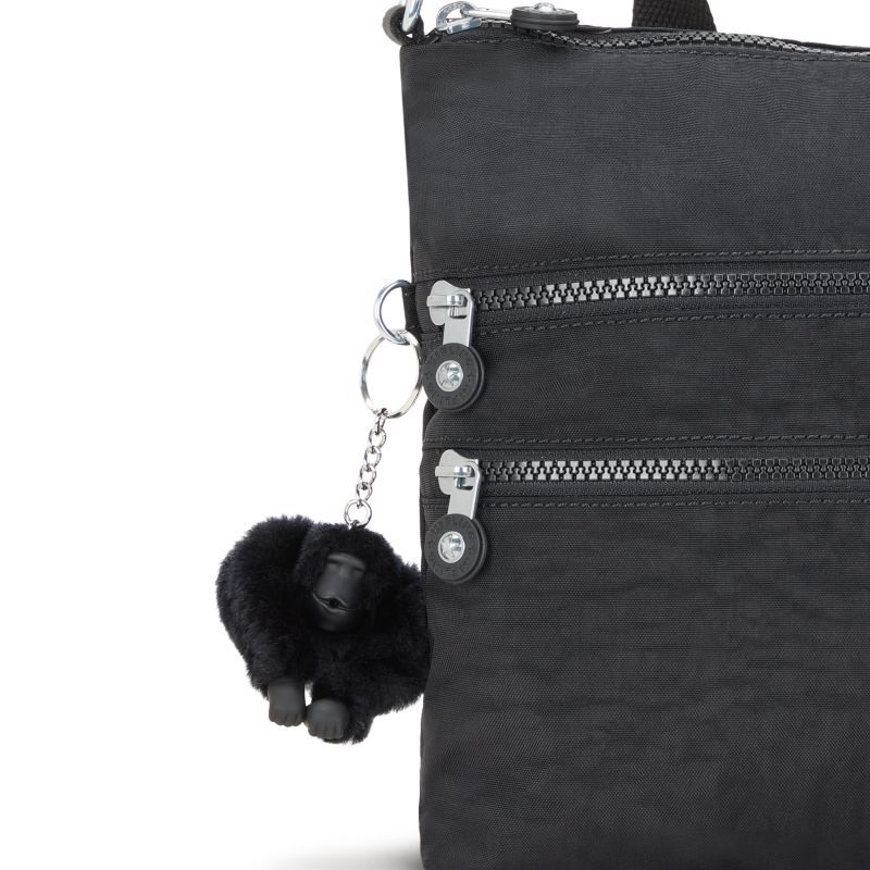 Kipling Logo Shoulder Bag In Black