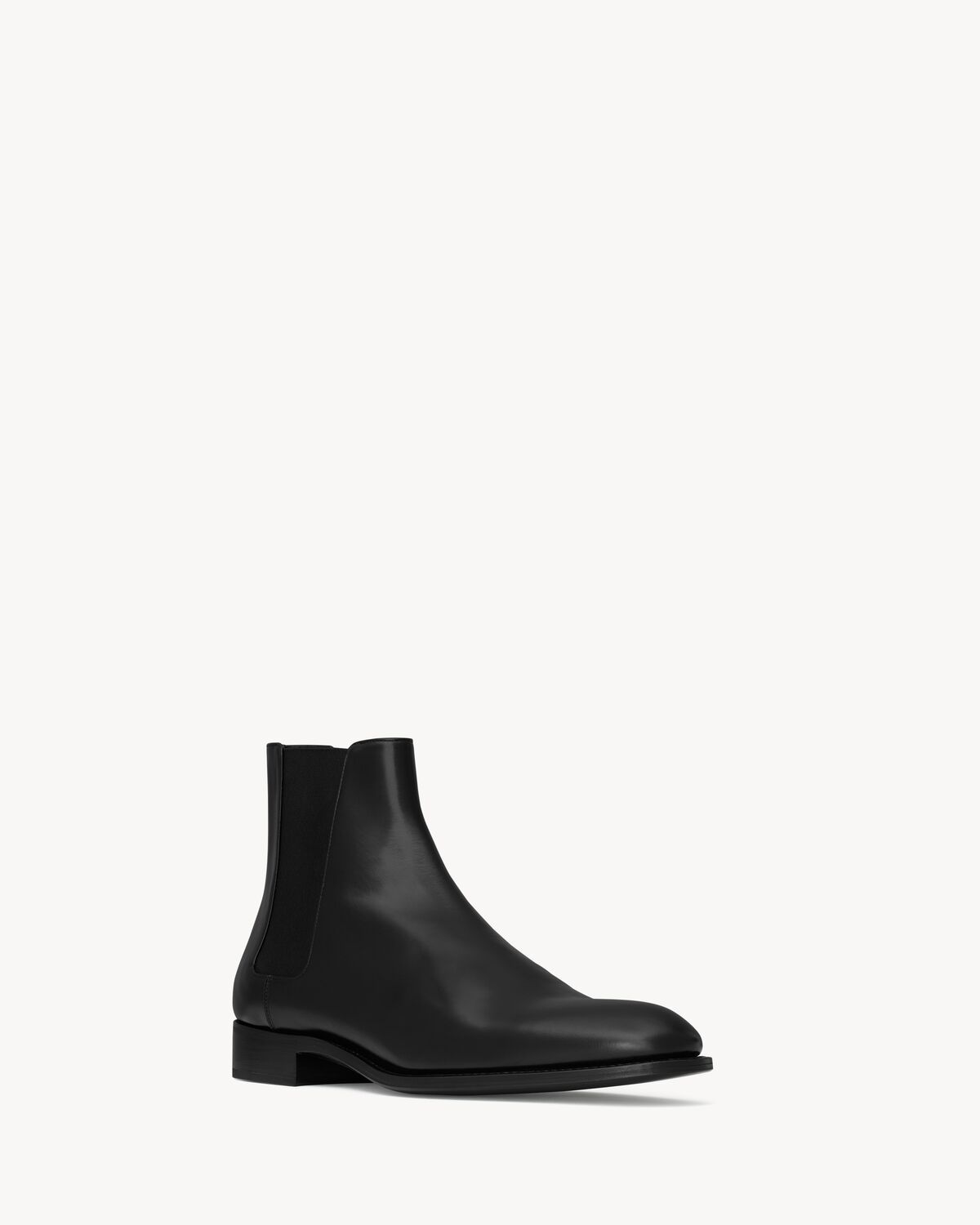 Saint Laurent Adrien Box Leather Chelsea Boots In Black