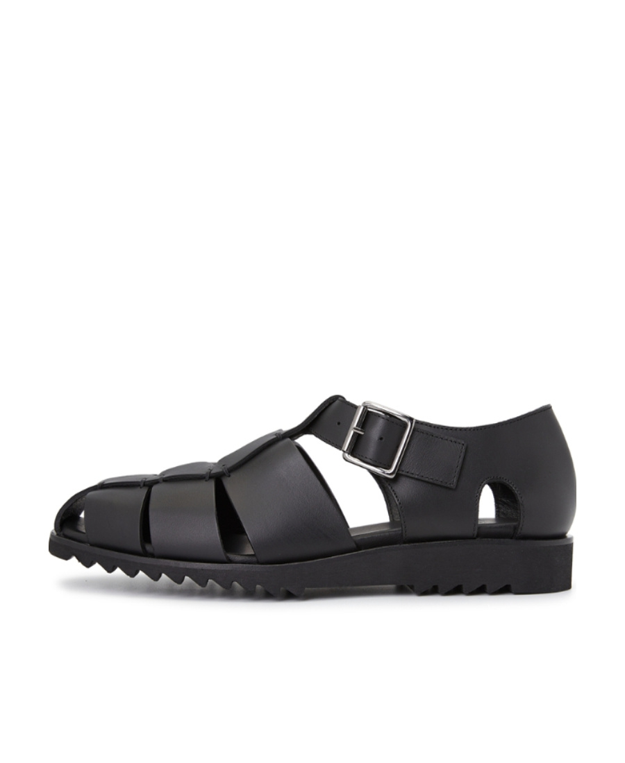 Paraboot Weave Sandals In Black