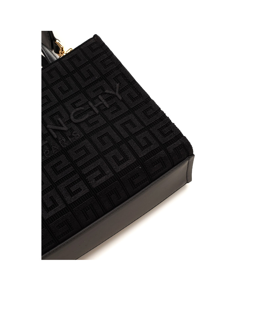 Shop Givenchy Mini G-tote Canvas Tote Bag In Black
